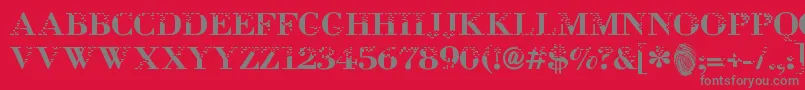 Neurotox Font – Gray Fonts on Red Background