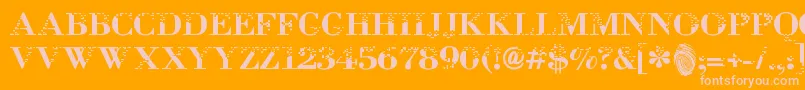 Więcej informacji o czcionce Neurotox Czcionka Neurotox – różowe czcionki na pomarańczowym tle