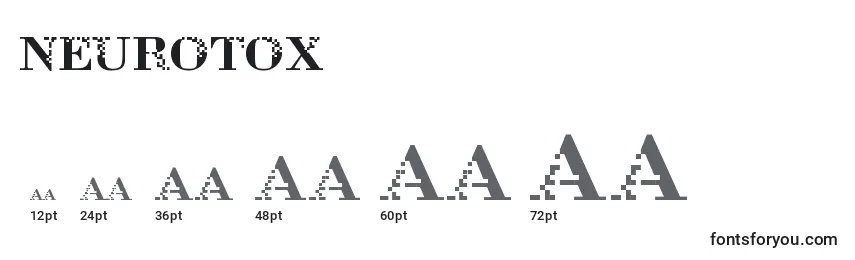 Размеры шрифта Neurotox