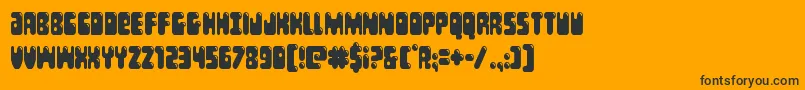 Bubblebuttcond Font – Black Fonts on Orange Background