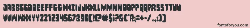 Bubblebuttcond Font – Black Fonts on Pink Background