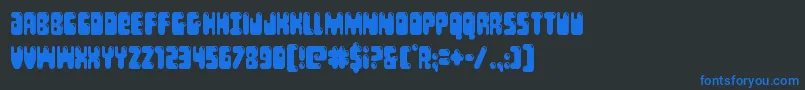 Bubblebuttcond Font – Blue Fonts on Black Background