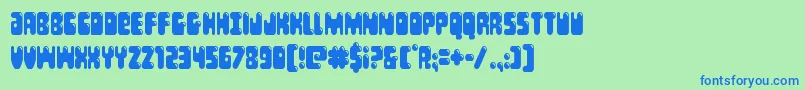 Bubblebuttcond Font – Blue Fonts on Green Background