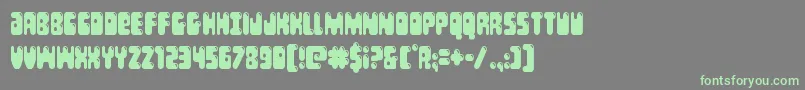 Bubblebuttcond Font – Green Fonts on Gray Background