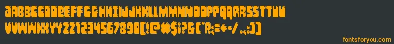 Bubblebuttcond Font – Orange Fonts on Black Background