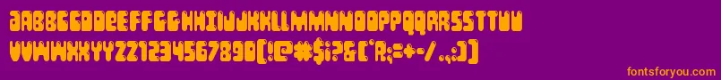 Bubblebuttcond Font – Orange Fonts on Purple Background