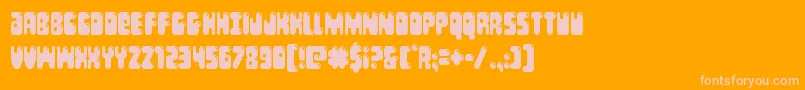 Bubblebuttcond Font – Pink Fonts on Orange Background
