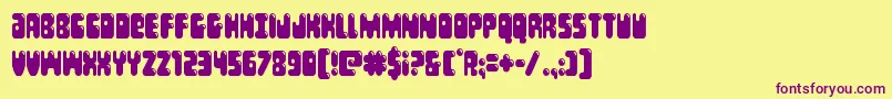 Bubblebuttcond Font – Purple Fonts on Yellow Background