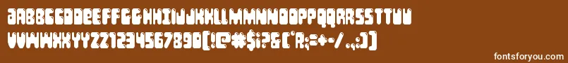 Bubblebuttcond Font – White Fonts on Brown Background