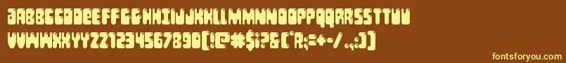 Bubblebuttcond Font – Yellow Fonts on Brown Background