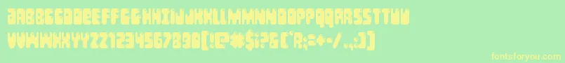 Bubblebuttcond Font – Yellow Fonts on Green Background