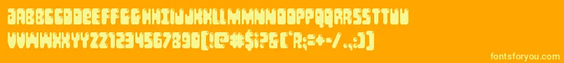 Bubblebuttcond Font – Yellow Fonts on Orange Background