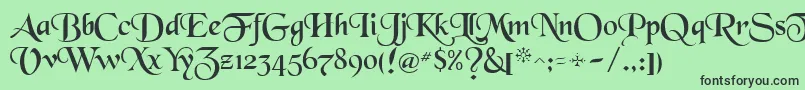 Blkchcry Font – Black Fonts on Green Background