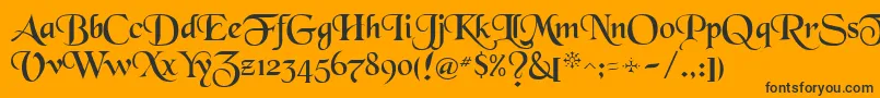 Blkchcry Font – Black Fonts on Orange Background