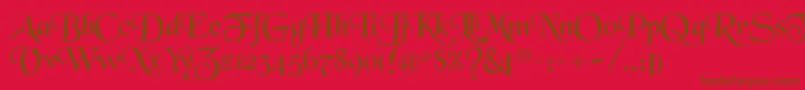 Blkchcry Font – Brown Fonts on Red Background