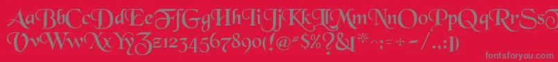 Blkchcry Font – Gray Fonts on Red Background