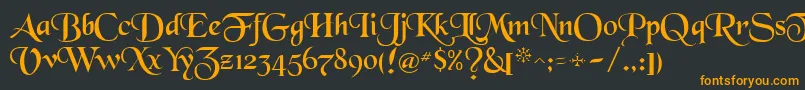 Blkchcry Font – Orange Fonts on Black Background