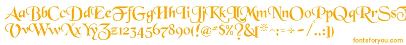 Blkchcry Font – Orange Fonts on White Background