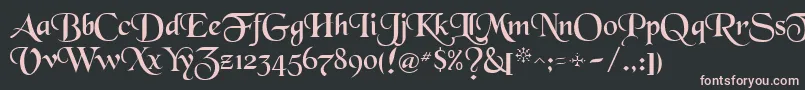 Blkchcry Font – Pink Fonts on Black Background