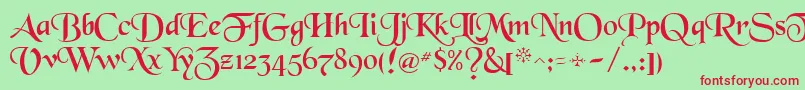 Blkchcry Font – Red Fonts on Green Background