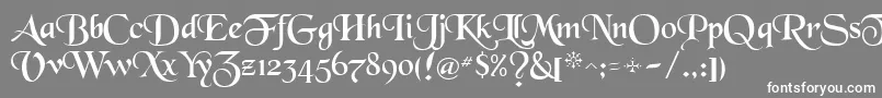 Blkchcry Font – White Fonts on Gray Background