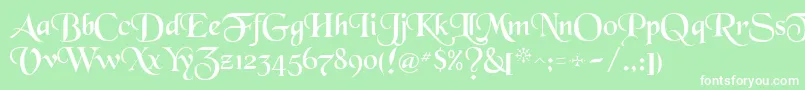 Blkchcry Font – White Fonts on Green Background