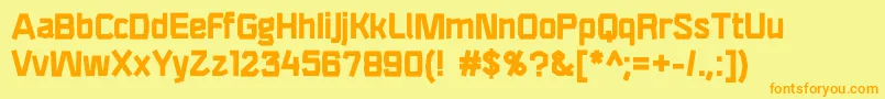 F4aagentrigidbold Font – Orange Fonts on Yellow Background