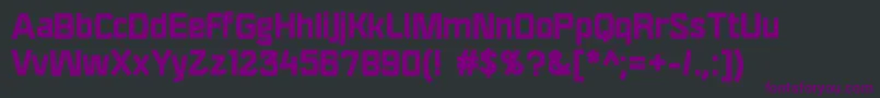 フォントF4aagentrigidbold – 黒い背景に紫のフォント