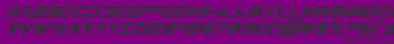 Eurofightersuperital Font – Black Fonts on Purple Background