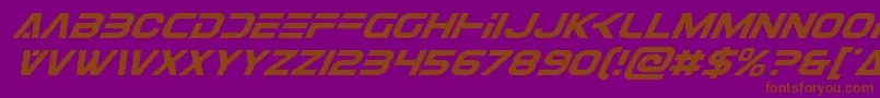 Подробнее о шрифте Eurofightersuperital Шрифт Eurofightersuperital – коричневые шрифты на фиолетовом фоне