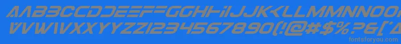More about Eurofightersuperital Font Eurofightersuperital Font – Gray Fonts on Blue Background