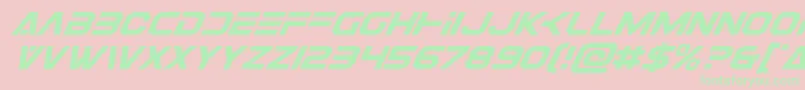 Eurofightersuperital-Schriftart – Grüne Schriften auf rosa Hintergrund