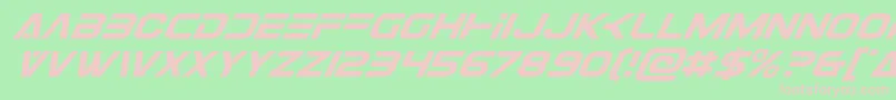 Eurofightersuperital Font – Pink Fonts on Green Background