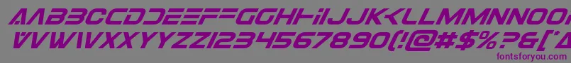 Eurofightersuperital Font – Purple Fonts on Gray Background