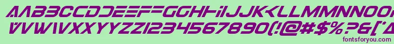 Police Eurofightersuperital – polices violettes sur fond vert