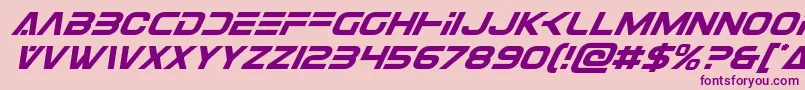 Eurofightersuperital-Schriftart – Violette Schriften auf rosa Hintergrund