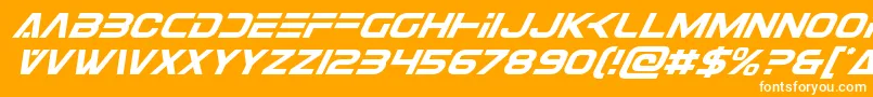 Eurofightersuperital Font – White Fonts on Orange Background
