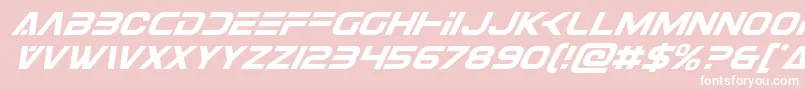 Шрифт Eurofightersuperital – белые шрифты на розовом фоне