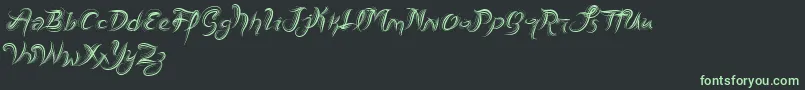 Шрифт VtksFreshMint – зелёные шрифты на чёрном фоне