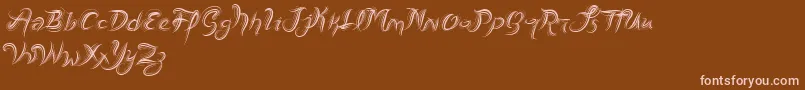 VtksFreshMint Font – Pink Fonts on Brown Background
