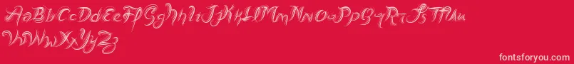 VtksFreshMint Font – Pink Fonts on Red Background