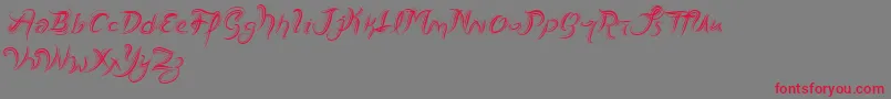 VtksFreshMint-Schriftart – Rote Schriften auf grauem Hintergrund