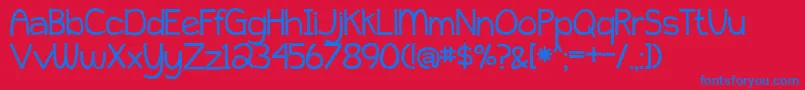 PeytonJennifer Font – Blue Fonts on Red Background