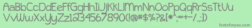 PeytonJennifer Font – Gray Fonts on Green Background