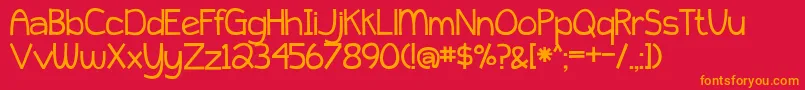 PeytonJennifer Font – Orange Fonts on Red Background