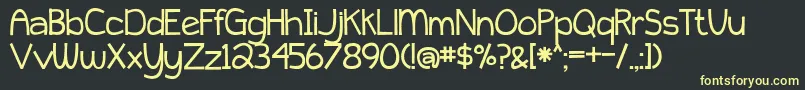 PeytonJennifer Font – Yellow Fonts on Black Background