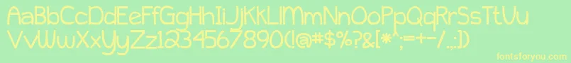 PeytonJennifer Font – Yellow Fonts on Green Background
