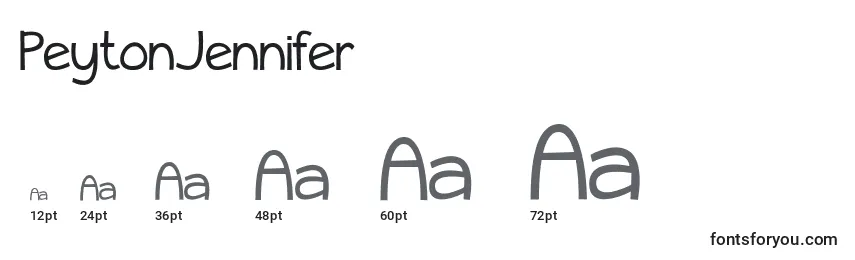 PeytonJennifer Font Sizes