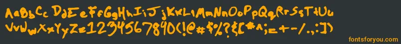 TheKoolFont Font – Orange Fonts on Black Background