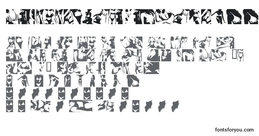 Czcionka SexydynamiteVersion2000 – alfabet, cyfry, specjalne znaki